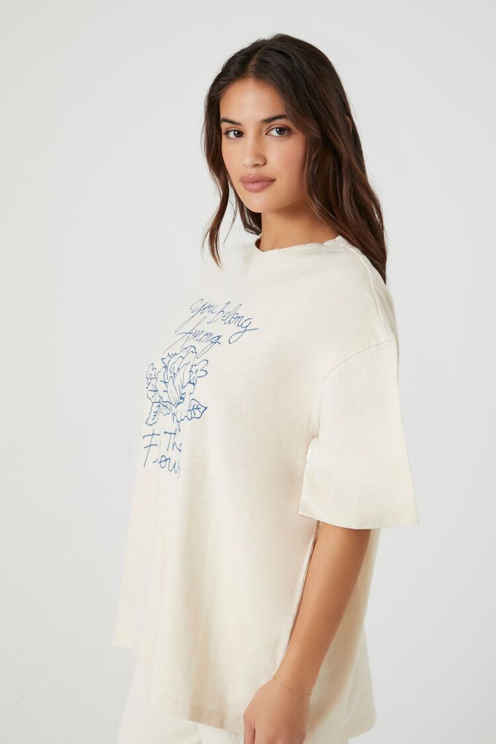 Embroidered Among The Flowers Tee